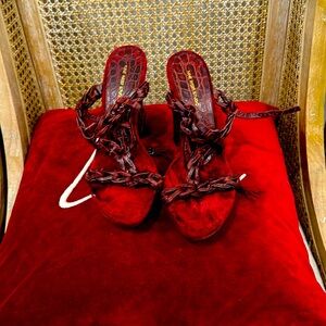 Nine West Studio open toe 3 1/2 inch heel good condition